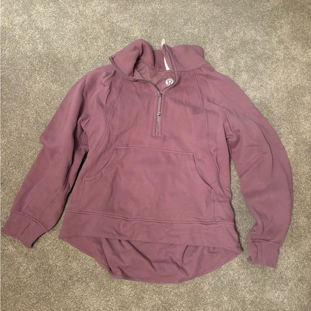 lululemon athletica Women’s Mauve Half-Zip Pullover Top Scuba Full Length
